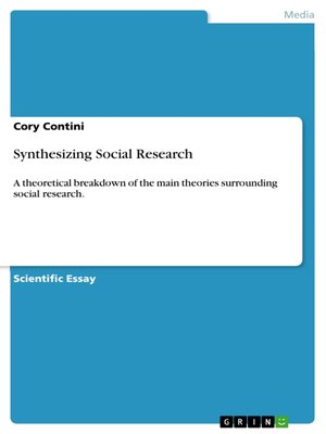cover image of Synthesizing Social Research